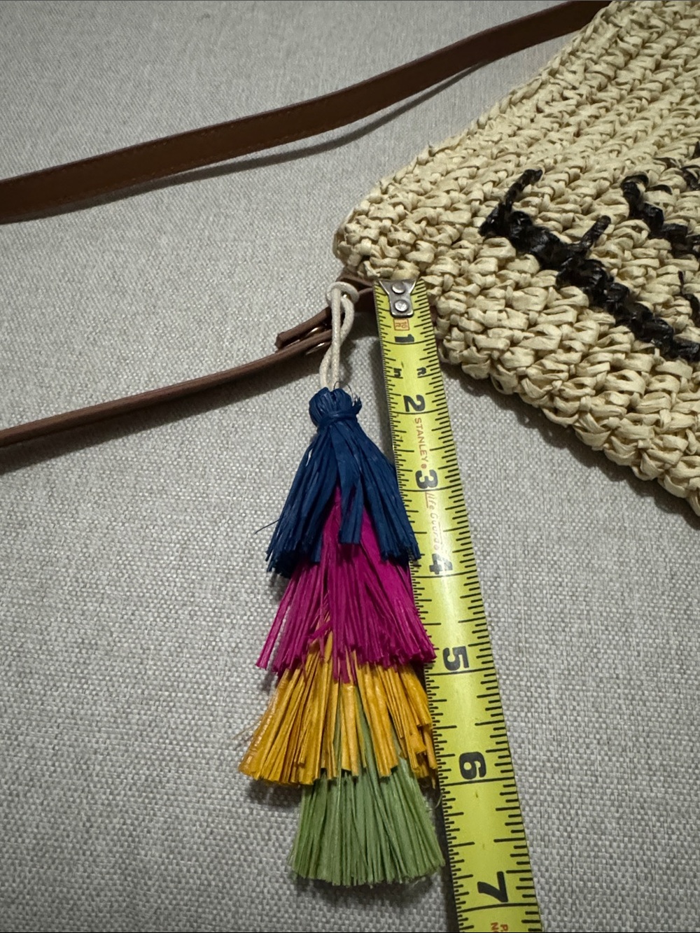 NWOT INC Brand Crossbody/Wristlet-Woven Paper-Faux Leather Trim-Brown/Natural - Picture 16 of 16